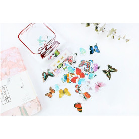 Набор наклеек Бабочки, 60 шт, 1-3.5 см