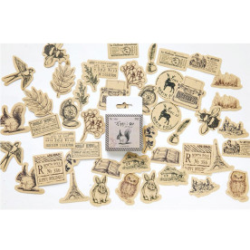 Набор наклеек Винтажные животные, 45 шт