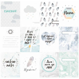 Набір карток В хмарах 12 шт. Polkadot