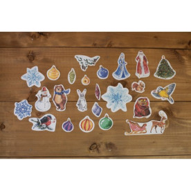 Набор вырубки С Новым Годом! Polkadot