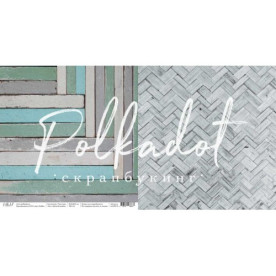 Аркуш скраппаперу 30х30 Дачний будиночок Текстура Polkadot