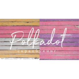 Лист скрапбумаги 30х30 Розовый Текстура Polkadot