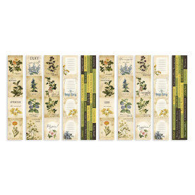 Набор полос с картинками для декорирования Botany summer Фабрика Декору