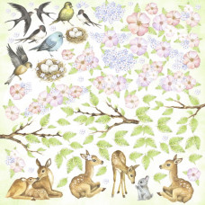 Лист с картинками для вырезания Smile of spring Фабрика Декору