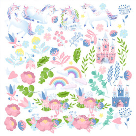 Лист з картинками для вирізання Believe in miracle 30х30 см Фабрика Декору