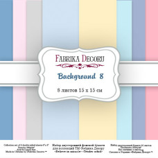 Набір скраппаперу "Backgrounds 8", 15x15см, Фабрика Декору
