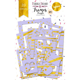 Набір рамок з фольгуванням №1 "Purple" 39шт Фабрика Декору