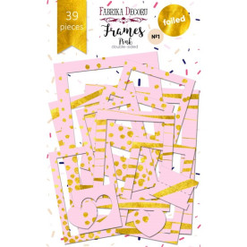 Набір рамок з фольгуванням №1 "Pink" 39шт Фабрика Декору