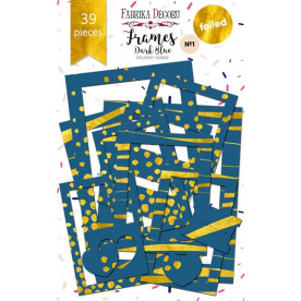 Набір рамок з фольгуванням №1 "Dark Blue" 39шт Фабрика Декору