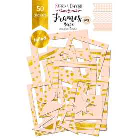 Набір рамок з фольгуванням №2 "Beige" 50шт Фабрика Декору