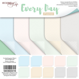 Набір двостороннього паперу 20х20см від Scrapmir Every Day (Pastel) 10шт