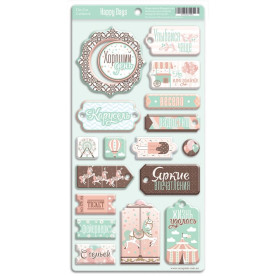 Чипборд для скрапбукинга 18шт Scrapmir Happy Days (RU)