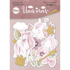 Набор высечек для скрапбукинга, Unicorns, 41 шт, Scrapmir