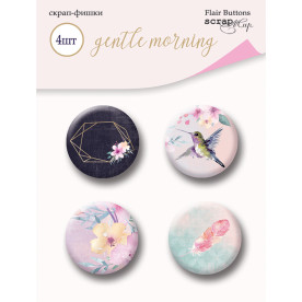 Набір скрап-фішок для скрапбукінгу 4шт Scrapmir Gentle Morning