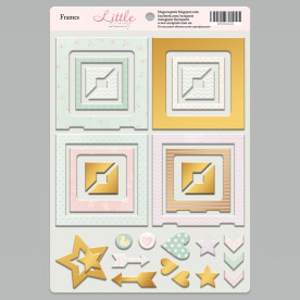 Рамки из Чипборд с фольгированием (золото) 30шт Little Bunny Scrapmir