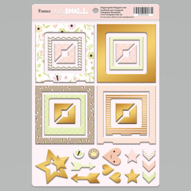 Рамки з чіпборда з фольгуванням (золото) 30шт Scrapmir Baby Doll