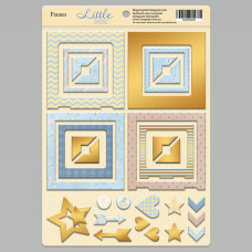 Рамки из Чипборд с фольгированием (золото) 30шт Scrapmir Little Bear