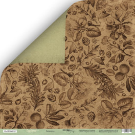 Лист двусторонней бумаги 30x30  Scrapmir Ботаника Cozy Forest