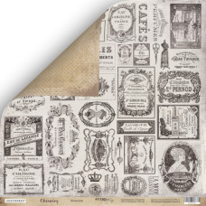 Аркуш двостороннього паперу 30x30 Етикетки Charming Scrapmir 