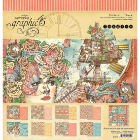 Набір скраппаперу Imagine 16 аркушів + наклейки 30х30 Graphic45