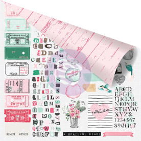 Скрапбумага с фольгированием, 30х30, Love, Havana Prima