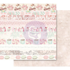 Скраппапір 30х30 см Let It Snow - Santa Baby з фольги. 30х30 Prima