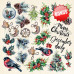 Набір скраппаперу The spirit of Christmas, 20x20см, Фабрика Декору