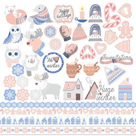 Лист з картинками для вирізання, Huge Winter Фабрика Декору