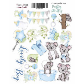 Набор наклеек (стикеров) #050, Puffy Fluffy Boy, Фабрика Декора