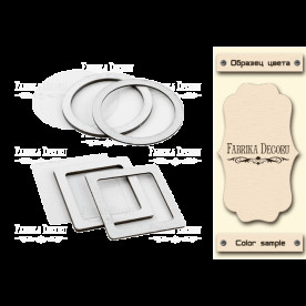 Набор заготовок для шейкеров Круг и квадрат 6x6-6x6 бежевый Фабрика Декору