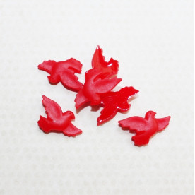 Кабошон Голубки, 13х20 мм, червоний, 1 шт.