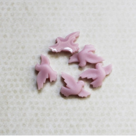 Кабошон Голубки, 13х20 мм, блідо-бузковий, 1 шт.