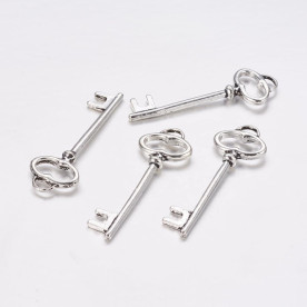 Металева підвіска Ключик, 40 мм, античне срібло