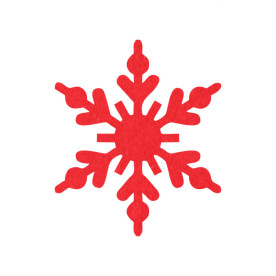 Фетровая заготовка, Снежинка, 7, 7х8 см, 10 шт, Rosa Talent