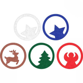 Набор фетровых заготовок, Новый Год, 1, 4,5х4,5 см, 5 шт, Rosa Talent