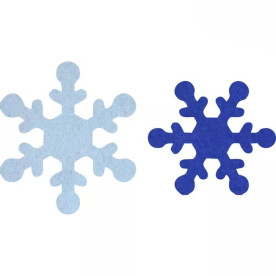 Набір фетрових заготовок, Сніжинки, 5, 7х8 см 5 шт, 6х7 см 5 шт, Rosa Talent