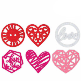 Набір фетрових заготовок Love, 6х6см, 6шт, Rosa Talent