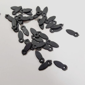 Набор анкеров пластиковых, 10 шт, черный, 16х6 мм