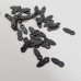 Набір анкерів пластикових, 10 шт, чорний, 16х6 мм