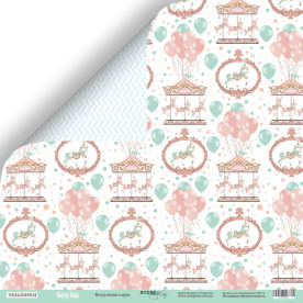 Лист двусторонней бумаги 30x30 Воздушные Шары Happy Days Scrapmir