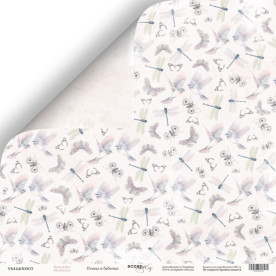 Аркуш двостороннього паперу, Птахи і Метелики, Beautiful Moments, 30x30 см, Scrapmir