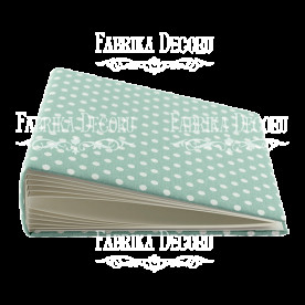 Заготівля альбому в м'якій обкладинці Горошок на мятном 20х20 Фабрика Декору