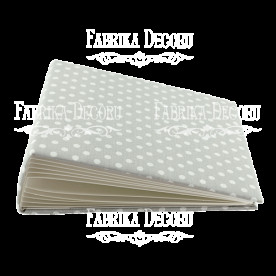 Заготовка альбома в мягкой обложке Горошек на сером 20х20 Фабрика Декору