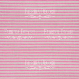 Отрез ткани 35Х80 Бело-розовые полосы Фабрика декору
