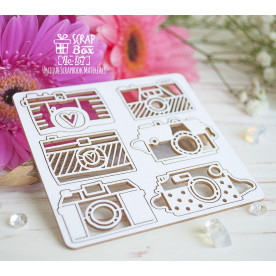 Чипборд фотоаппараты 6шт Ho-157 Scrapbox