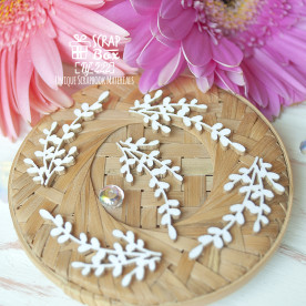 Чіпборд маленькі гілочки з листочками 5шт Hf-222 Scrapbox