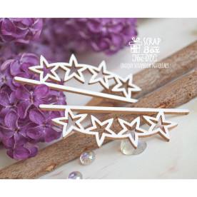 Чипборд бордюры со звездами Hw-071 Scrapbox