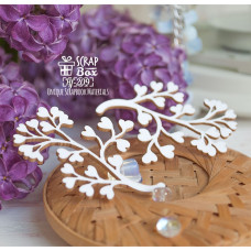 Чіпборд дві гілочки з сердечками Hf-209 Scrapbox