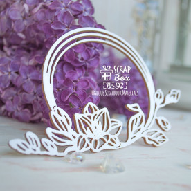 Чипборд круглая рамка с фрезией Hr-142 Scrapbox