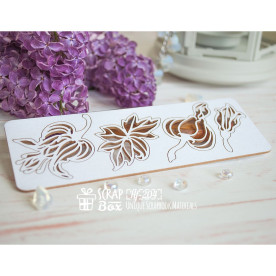 Чипборд набор из 4-х элементов "Дицентра" Hf-204 Scrapbox